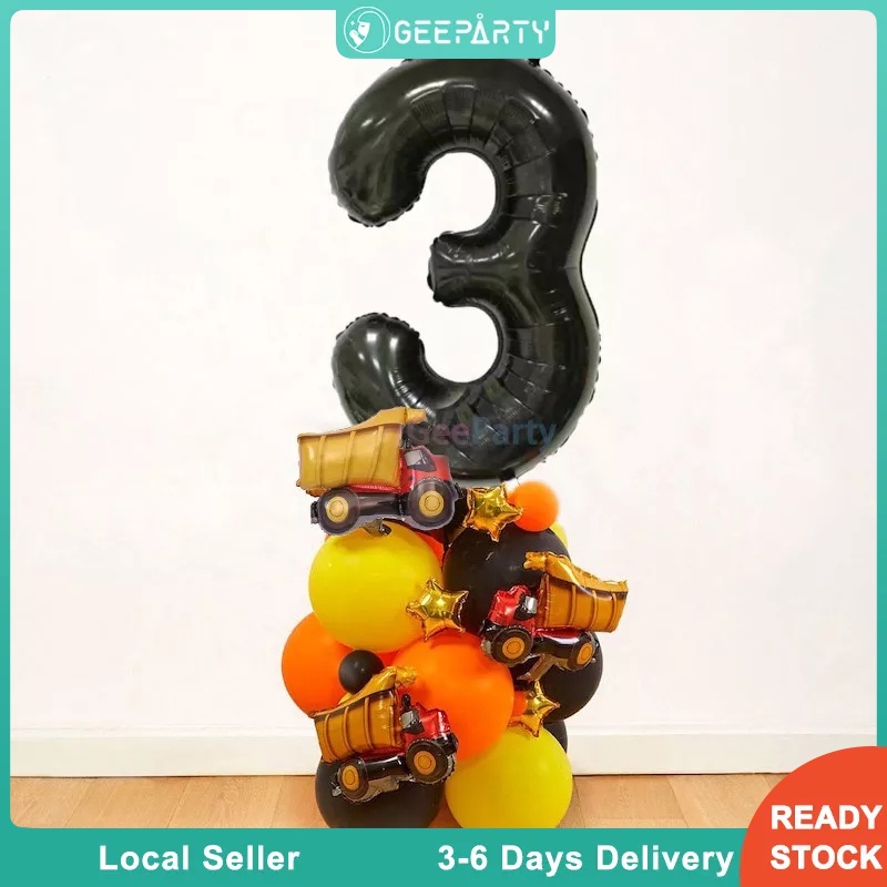 geeparty-29-pcs-age-number-balloons-construction-truck-balloon-kids-boy