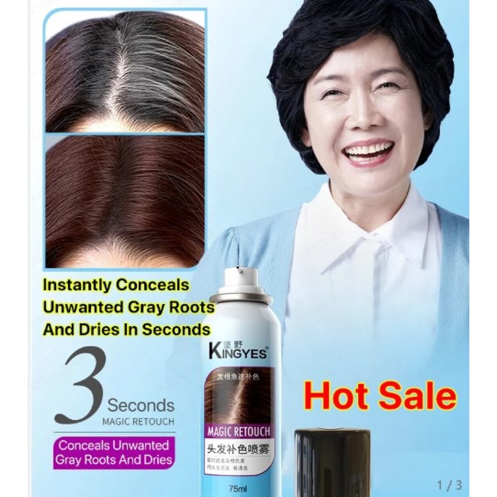 KINGYES Magic Root Retouch Hair Color Spray A | Shopee Malaysia