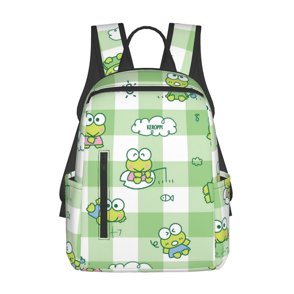 Sanrio Kero Kero Keroppi Cute Backpack Korean Style Canvas Student