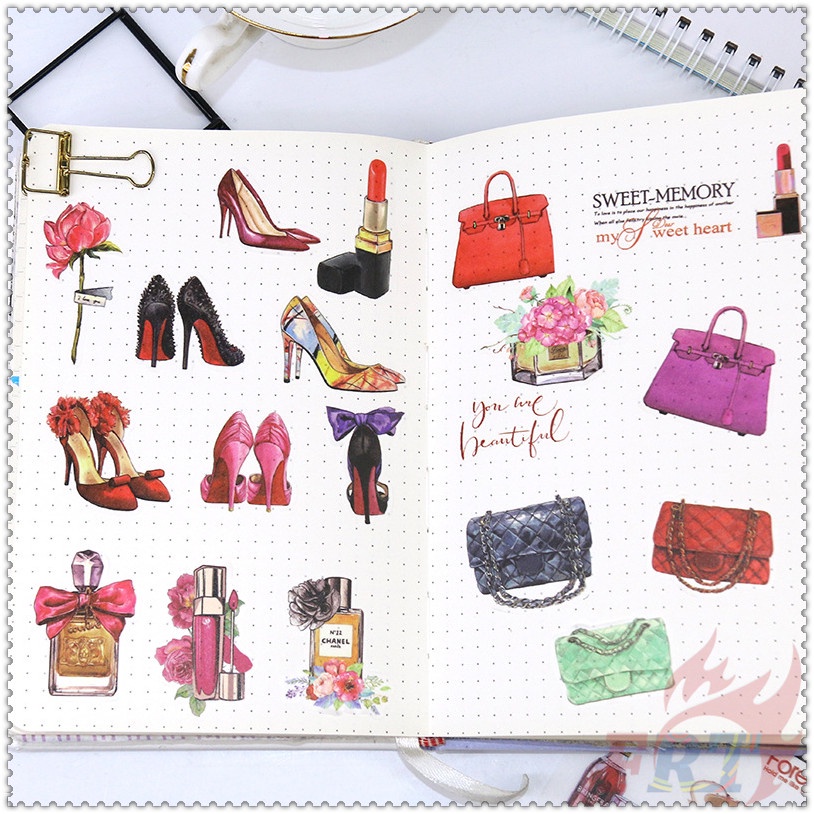 6Sheet/Set Original Fashion Stickers DIY Fashion Accessories Diary