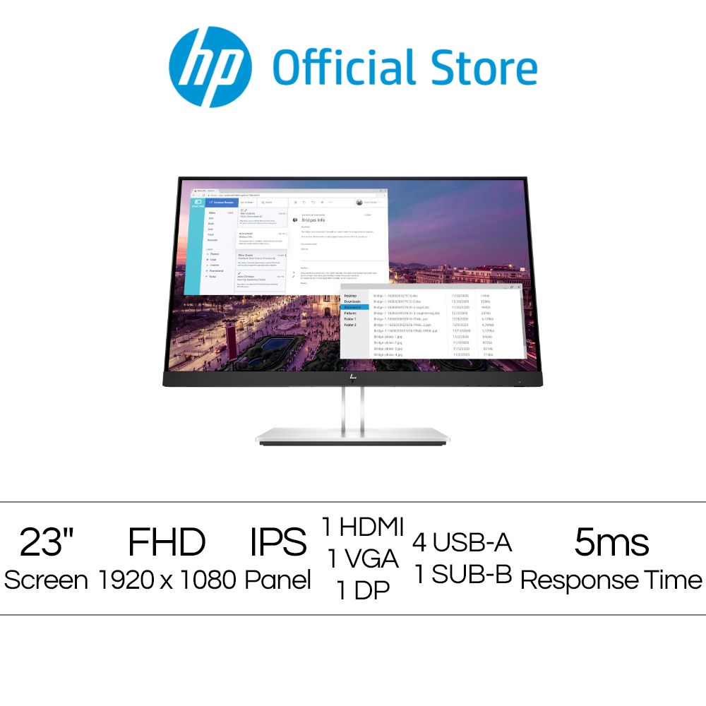 HP E23 G4 FHD Monitor Shopee Malaysia