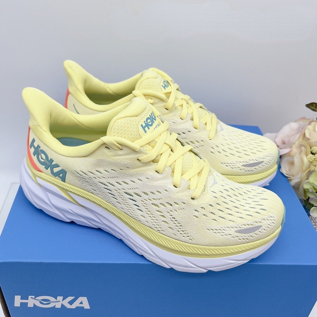 Hoka One One Clifton 8 Running Shoe Yellow Pear Sweet Corn Shopee Malaysia 0753