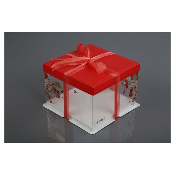 Cake Box, One Tier Cake, Red, 22 x 22 x 15 cm | Shopee Malaysia