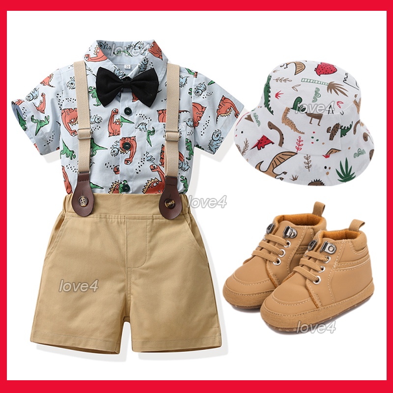 Dinosaur Costume for Boys Terno Jungle Safari Costume Baby Boy Polo