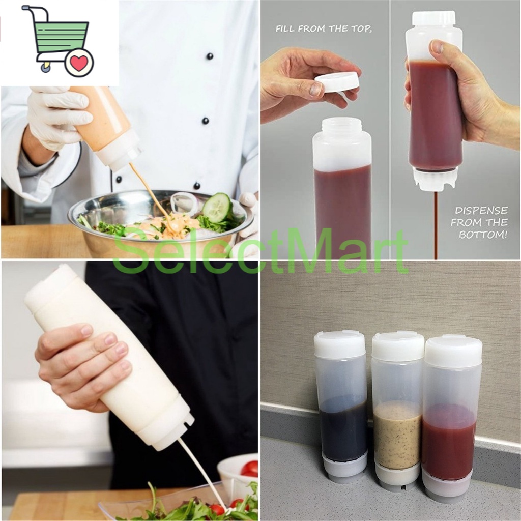 SM First In First Out Bottle Squeezer Sos Dispensing with Lid Dual Way