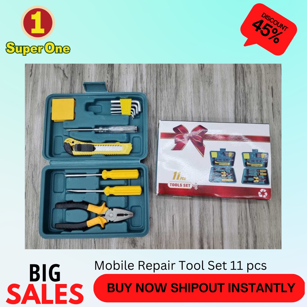 Mobile Repair Replacement Opening Tools Kit 11 Pieces for Phone Tablets ...