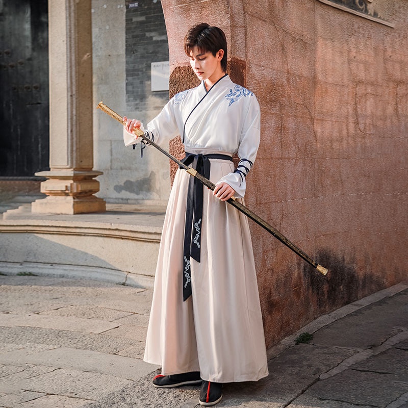 S-4XL Hanfu lelaki dan wanita plus saiz kostum kuno gaya Cina tampan