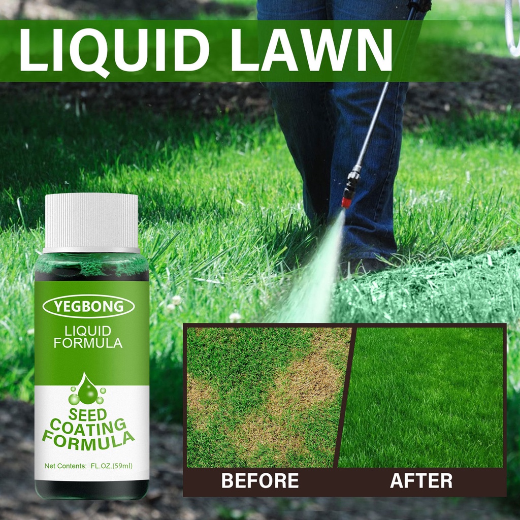 Liquid Lawn Green Grass Spray Grass Paint Max Strength, Green Grass