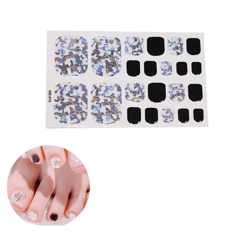 exhila Toenail Polish Stickers Adhesive Toe Nail Wraps Full Toe Nail