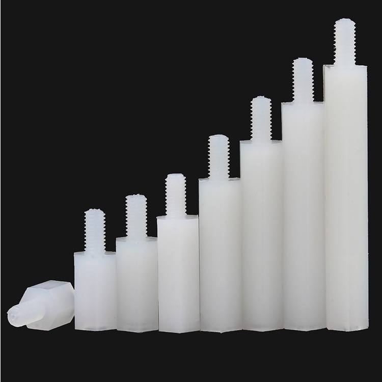 White Hexagon Nylon Column Isolation Column Support Column Spacer