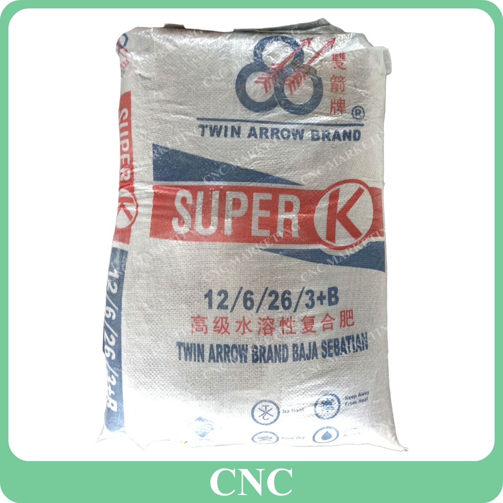 50KG TAF Super K NPK 12-6-26 Twin Arrow Oil Palm Fertilizer Fertiliser ...