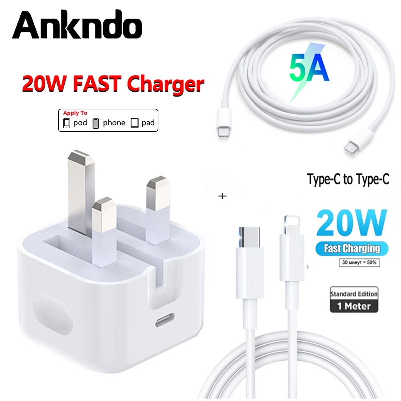 Ankndo PD Charger Mobile Phone Fast Charger 20W For iP 13 Pro Max 3 Pin ...