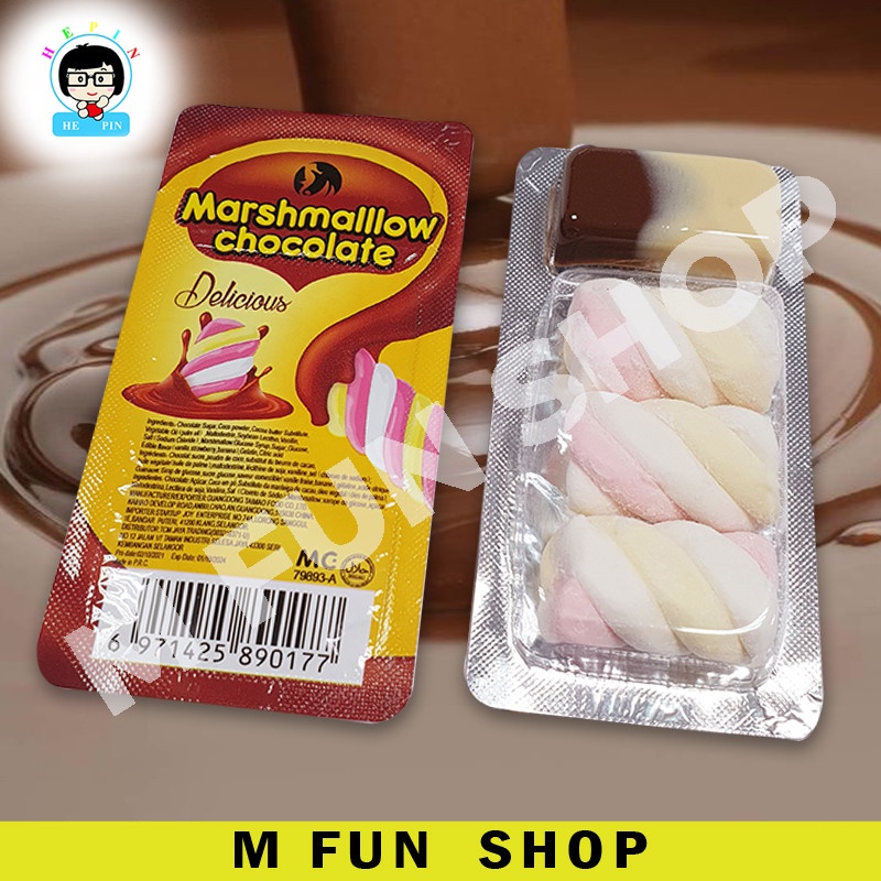 *Halal* 30Pcs Marshmallow Chocolate Dip / Marshmallow Dengan Coklat