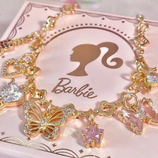 Barbie diamo castle necklace for teenage girls rose quartz crystal heart  necklace kids jewelry kawaii accessory cute jewelry