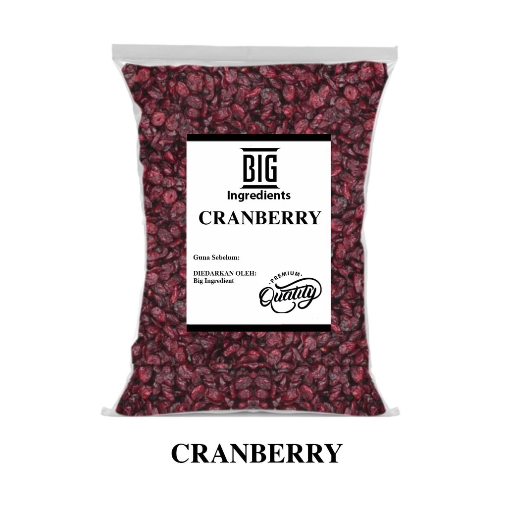 Premium Dried Cranberries Dry Cranberry Buah Kranberi Kering Halal 100g