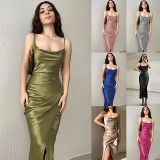 Casual hot sale silk dress