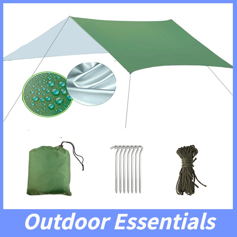 Flysheet Outdoor Tent Groundsheet Camping Tarp Shelter Alas Tent Floor Sheet Shopee Malaysia