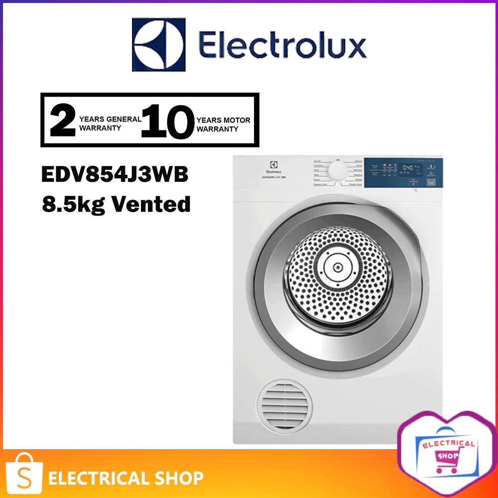 Electrolux 8.5kg EDV854J3WB Ultimate Care 300 venting dryer Mesin