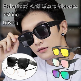 Polarized Fishing Sunglasses Myopia Glasses Cover TAC red Polaroid