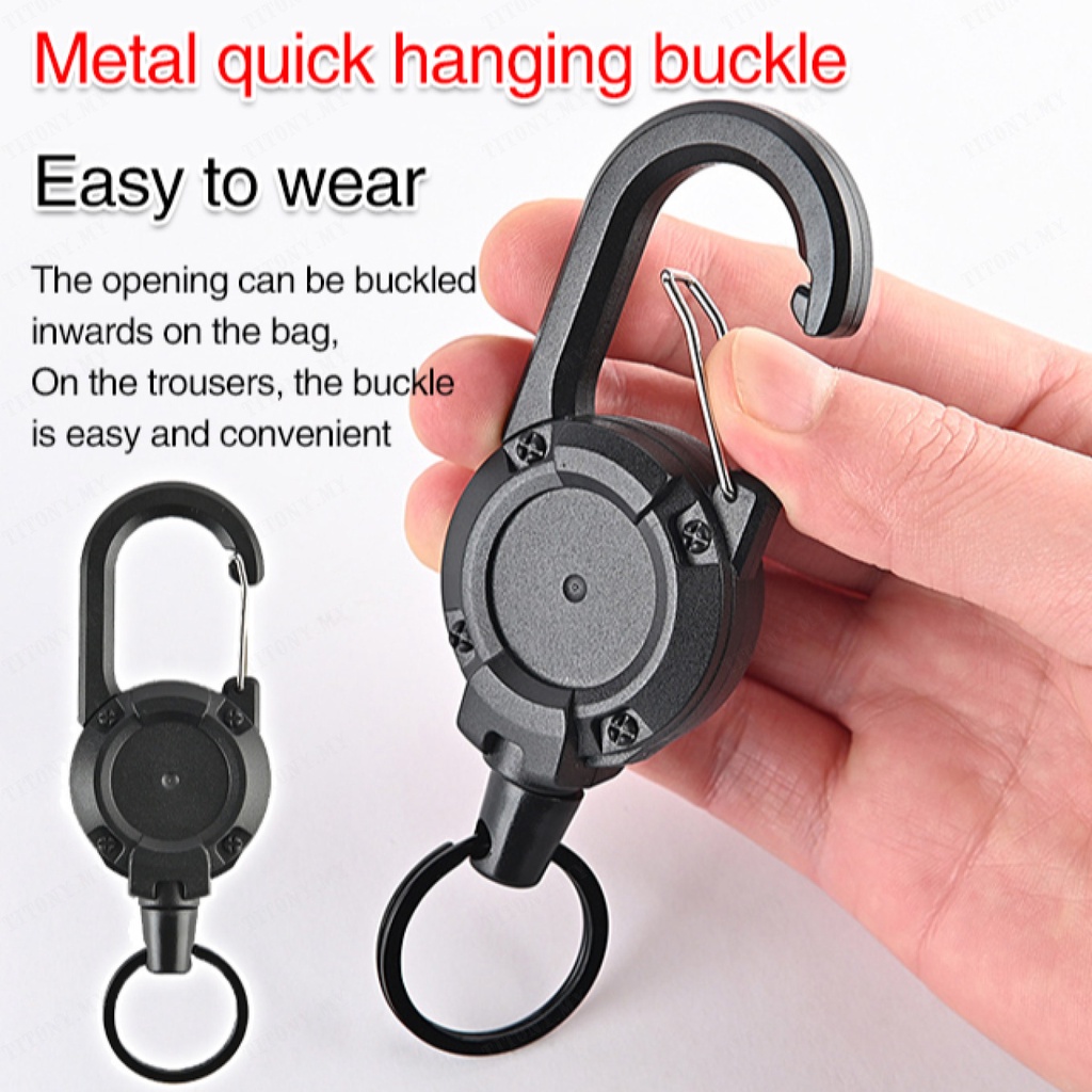 Stretchable Cable Key Holder with AntiLoss Retractable Clasp Shopee Malaysia