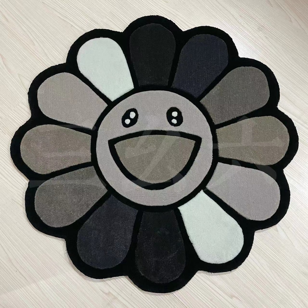 New Gray‼ Takashi Murakami Sunflower Carpet Handmade Rug Living Room ...