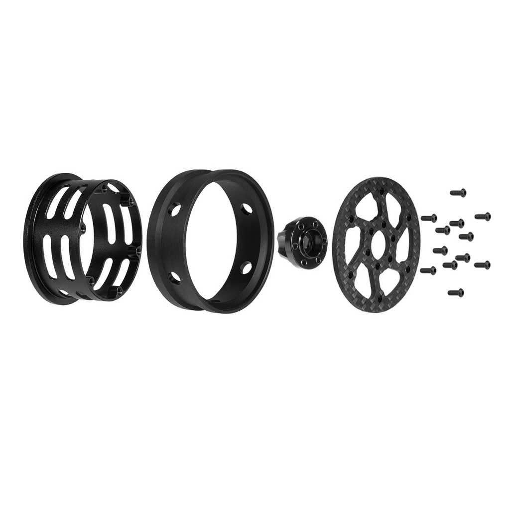 1.9 Inch Carbon Fiber Wheel Rims for 1/10 RC Crawler Cheater Rigs Capra ...