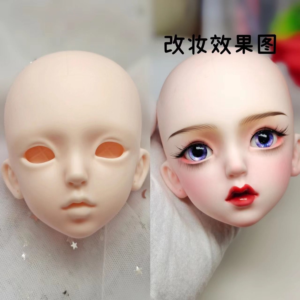 New 60cm Doll Head for 1/3 Bjd Doll Practice Makeup Diy Girl Toys Dress Up Fashion Doll
