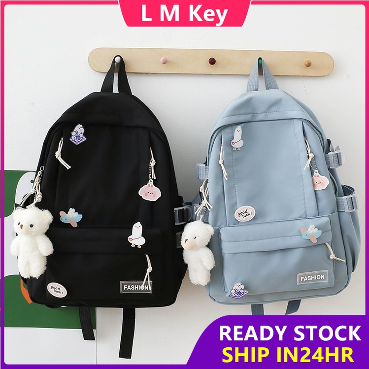 【READY STOCK】School backpack Girls backpack schoolbag Korean fashion ...
