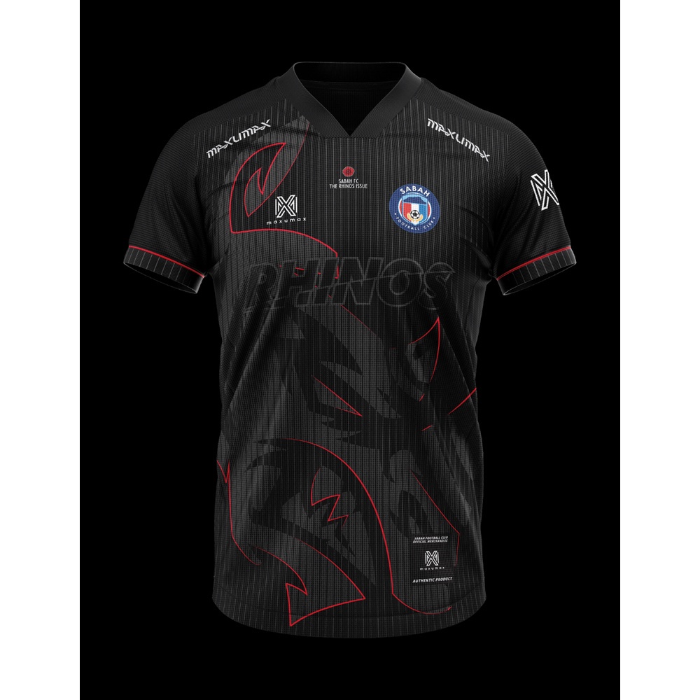 Sabah Fc Jersey 2025 Player Issue Lotto Sabah 23 Original BLACK RHINOS ...