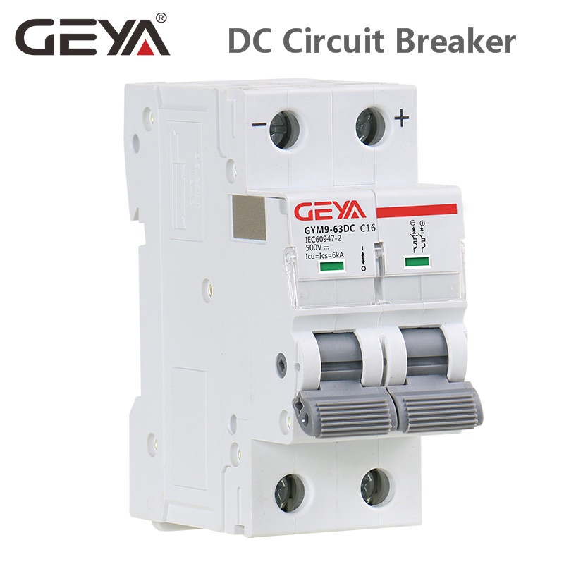 GEYA DC Circuit Breaker MCB 6KA Single Pole 6/10/16/25/32/40/50/63/80/100/125A e