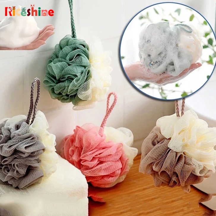 Soft Mesh Two-color Large Body Exfoliating Bath Shower Ball / Shower ...