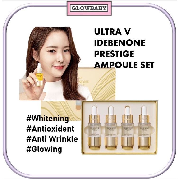 Ampoules Ultra V Idebenone Signature 8ml X 4 – Anti-rides, éclat Et Blanchiment – Soin K-Beauty – Neuf