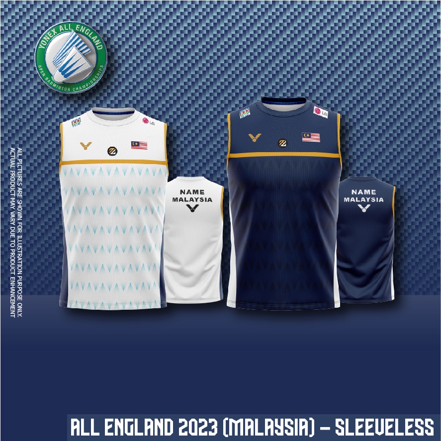 BADMINTON JERSEY MALAYSIA (ALL ENGLAND 2023), BADMINTON SHIRT MALAYSIA