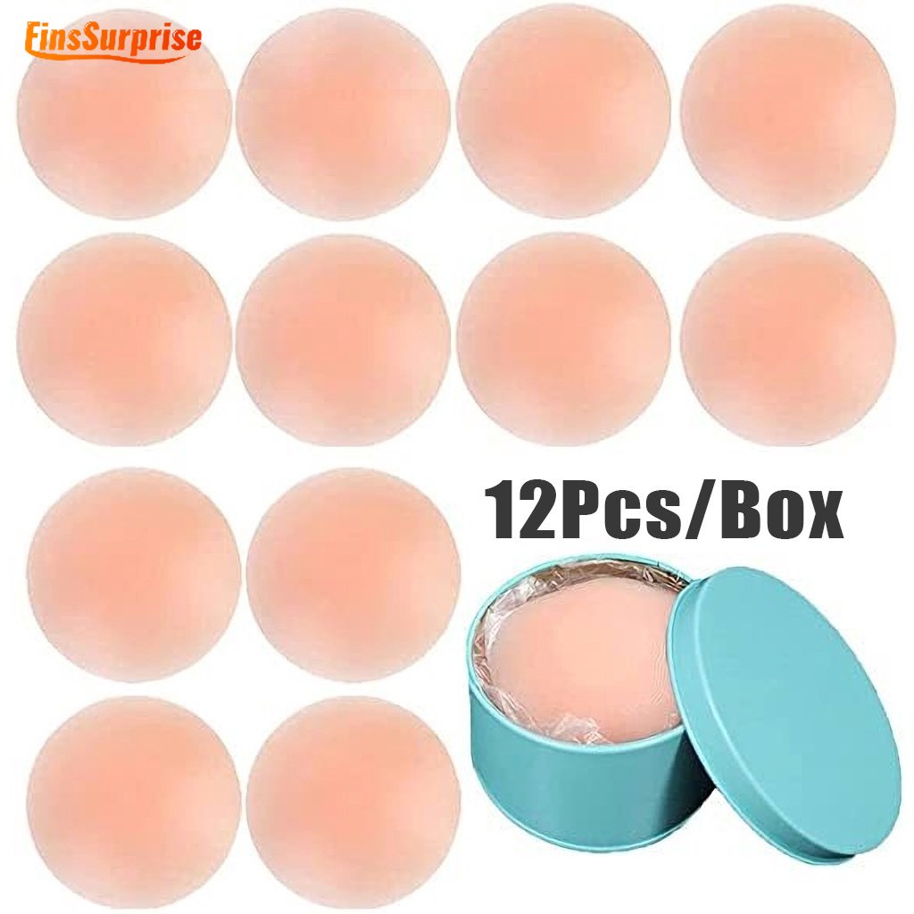 [Surprise] 12Pcs/Box Women's Silicone Invisible Lift Up Nipple Covers ...