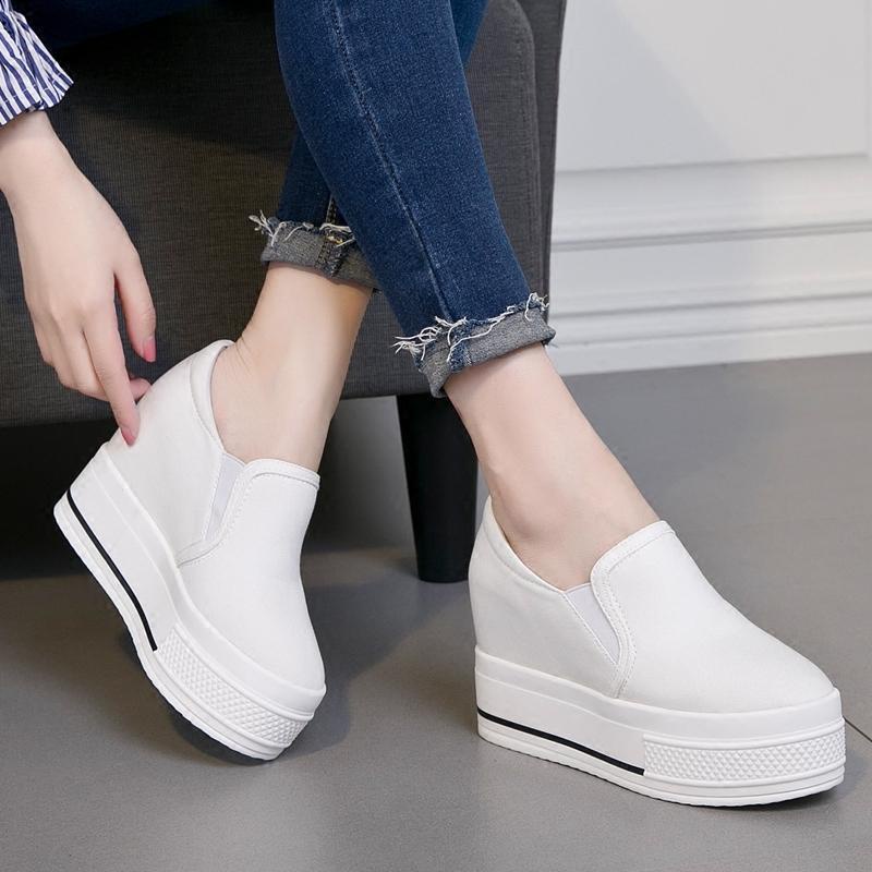 SAB Summer New Canvas Shoes Women's Thick Sole Cake Heel Casual Inner ...
