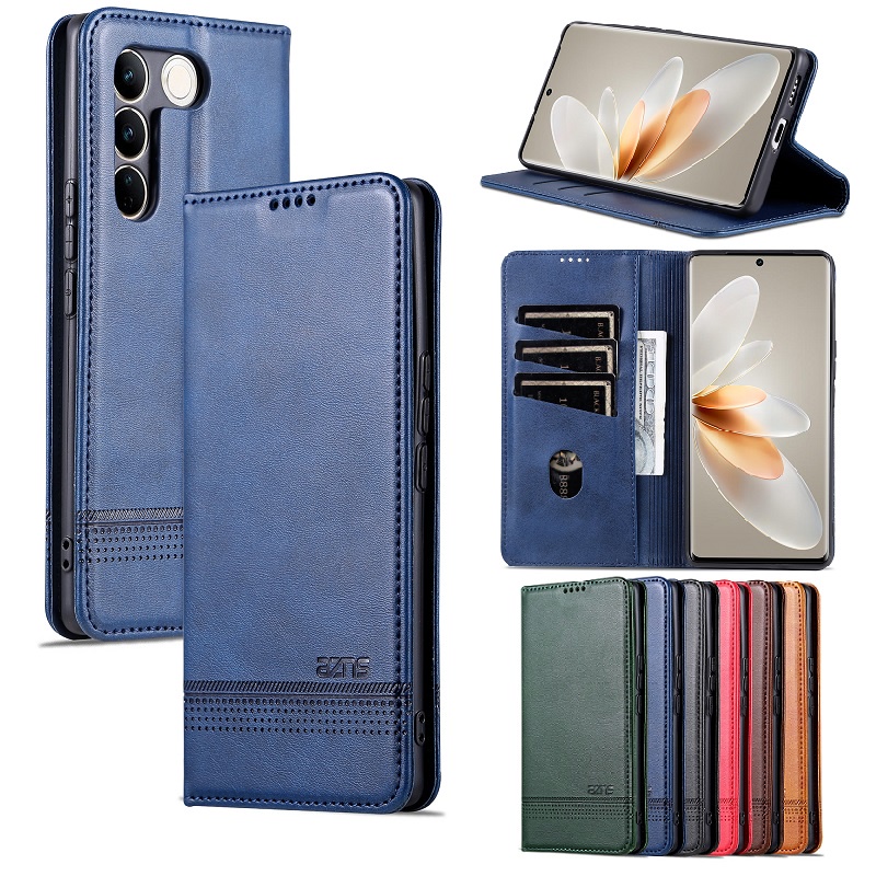 Vivo V27 V27e V27 pro V23 V23e V21 V20 SE Flip Case Wallet Leather Casing Holder Card Slot Phone