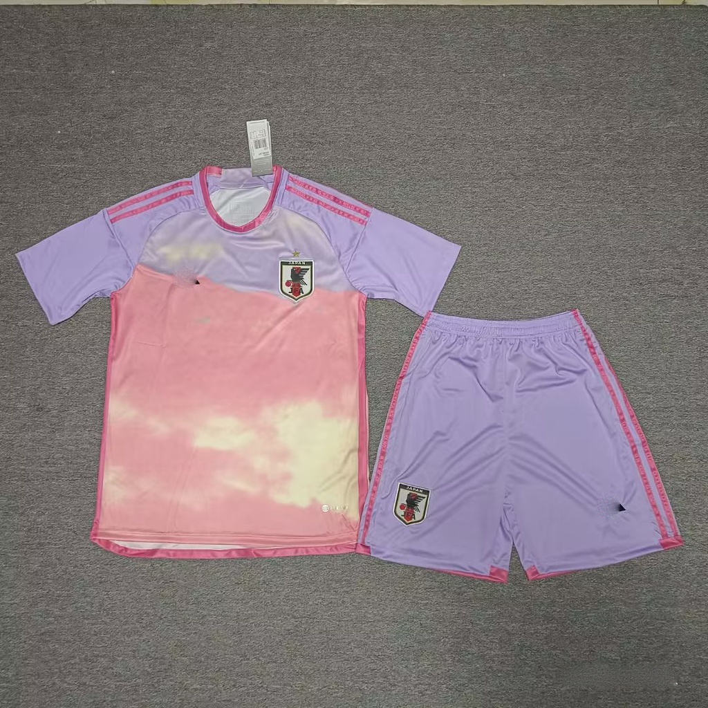 Women's Football Team 24 Japan Away Children's Jersey Short Sleeve Set Pupils Girls/Boys Top