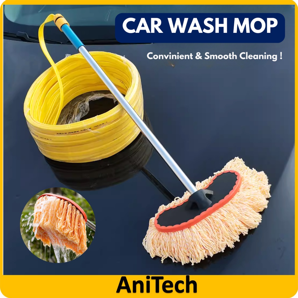 Multifunctional Car Wash Mop Brush Adjustable Washing Brush Telescopic