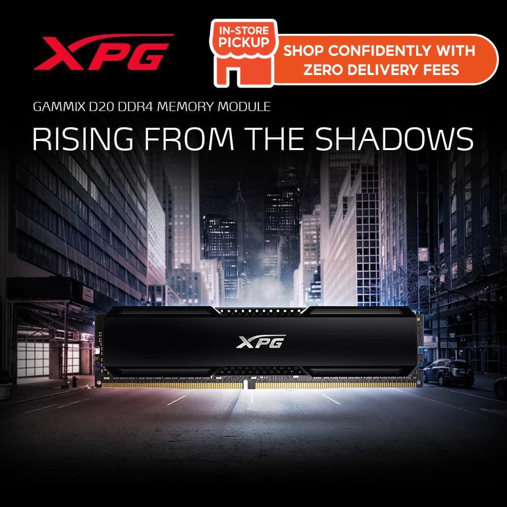 # XPG Gammix D20 [(1x8GB)8GB/(2x8GB)16GB] [3200MHz/3600MHz] DDR4 Memory ...