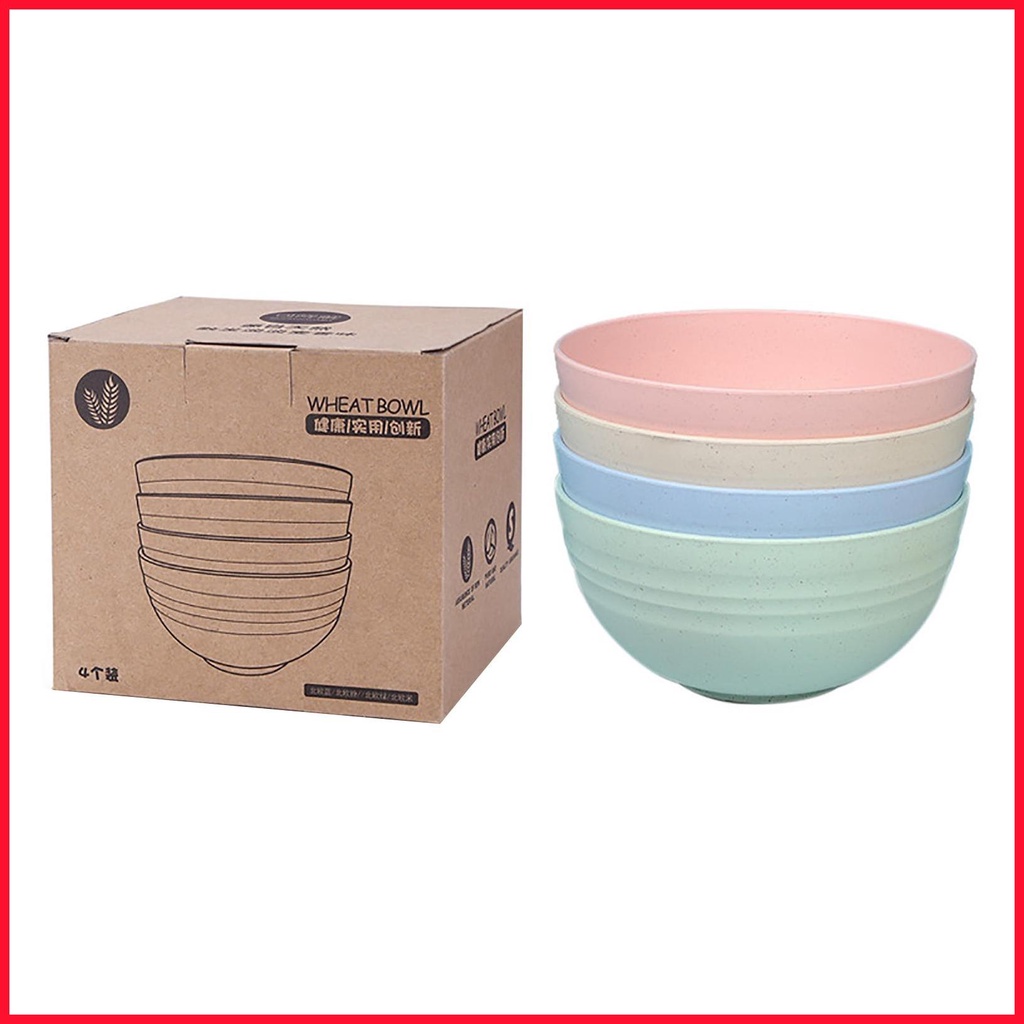 Lightweight Cereal Bowl with Spoon Unbreakable Wheat Straw Fiber