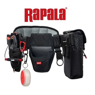 Rapala Tool Belt Belt Combo Pack-Bag Adjustable Containers and Multiple  Attack Points for Fishing Tools and Accessories-Black/Red Unisex-Adult