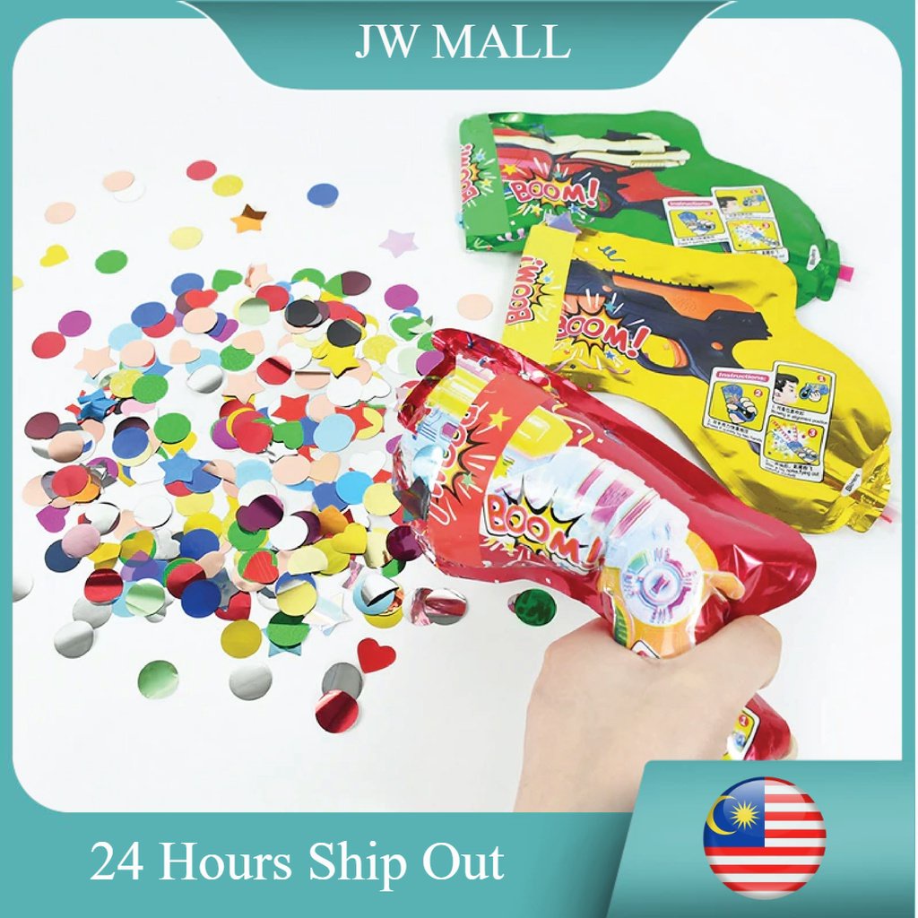 JW Inflatable Balloon Fireworks Gun Party Toy Confetti Firework Foil ...