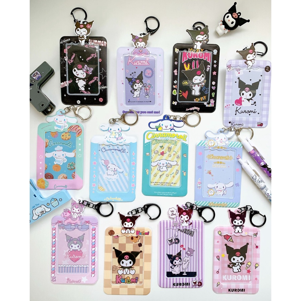 Sanrio Kuromi Cinnamoroll 3 Inch Card Holder 12 Styles Card Sleeve  Photocard Protector Transparent Card Case Keyring | Shopee Malaysia