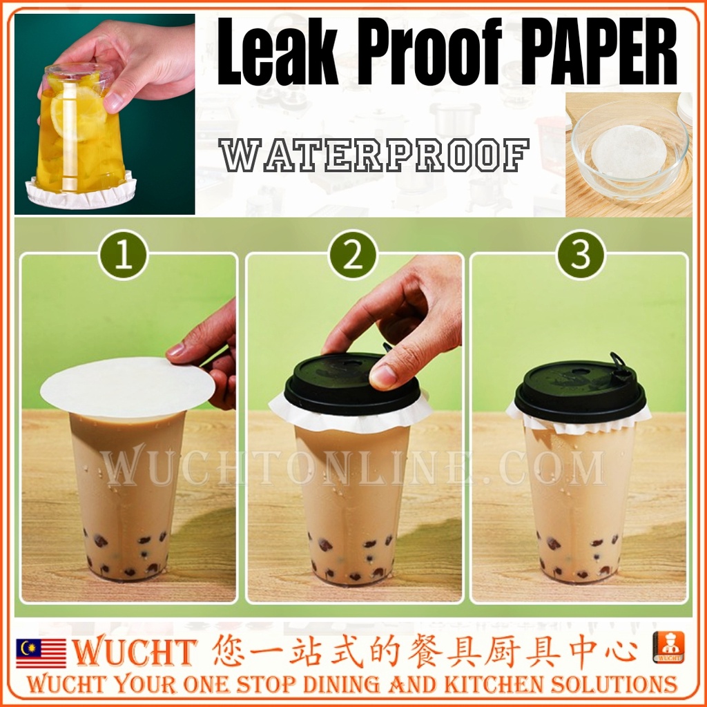 【WUCHT】12cm Cup Prevent Drip Leakage Leak Proof Paper Film Anti-Leaking ...