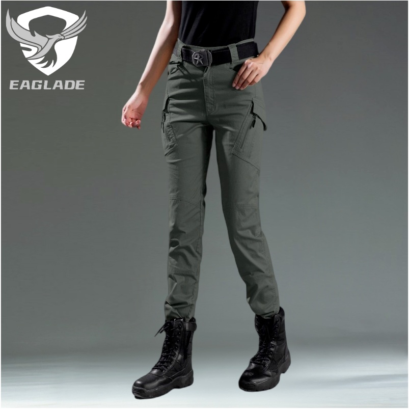 EAGLADE Tactical Cargo Pants for Men Women IX9 In Grey Stretchable ...