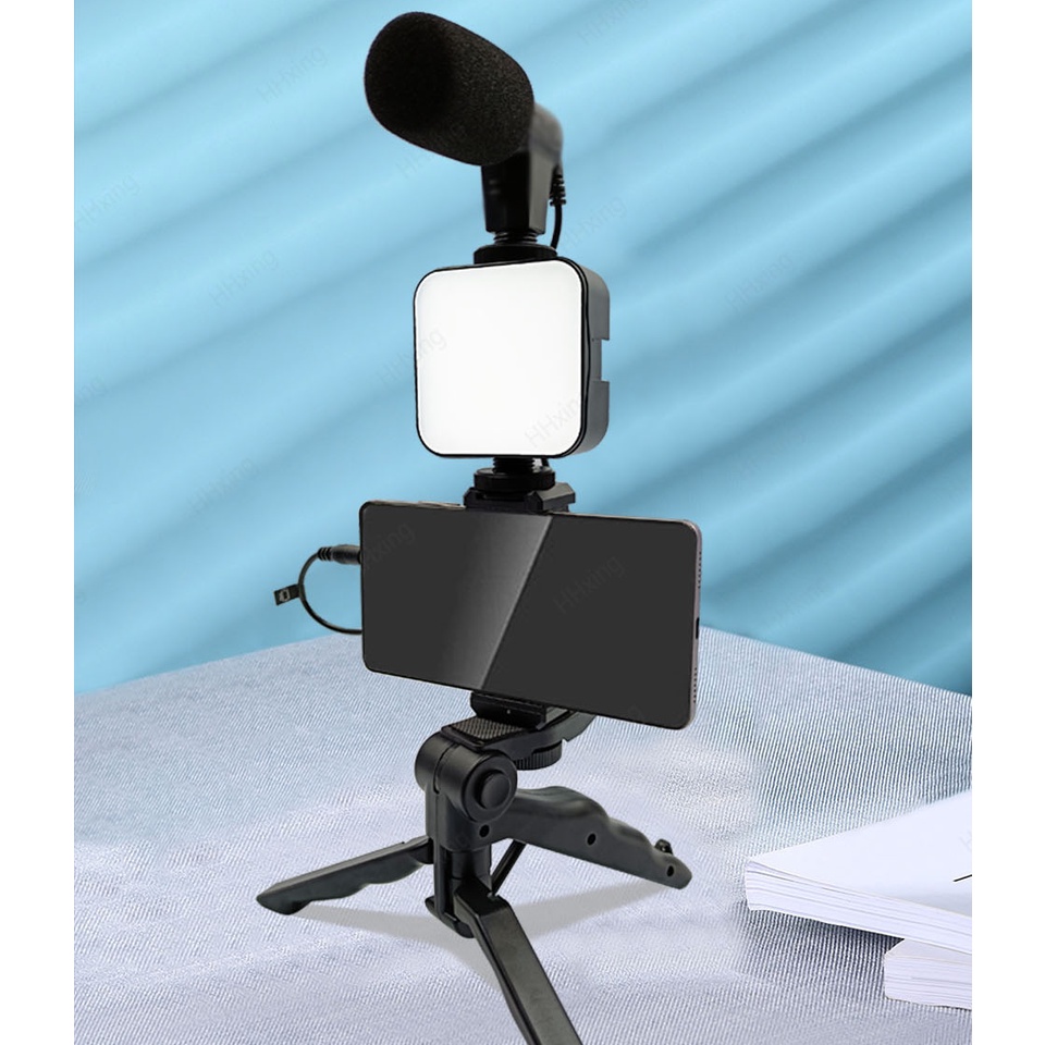 Selfie Stick Monopo LED Ring Light Tripod Stand with mic Youtuber FB ...
