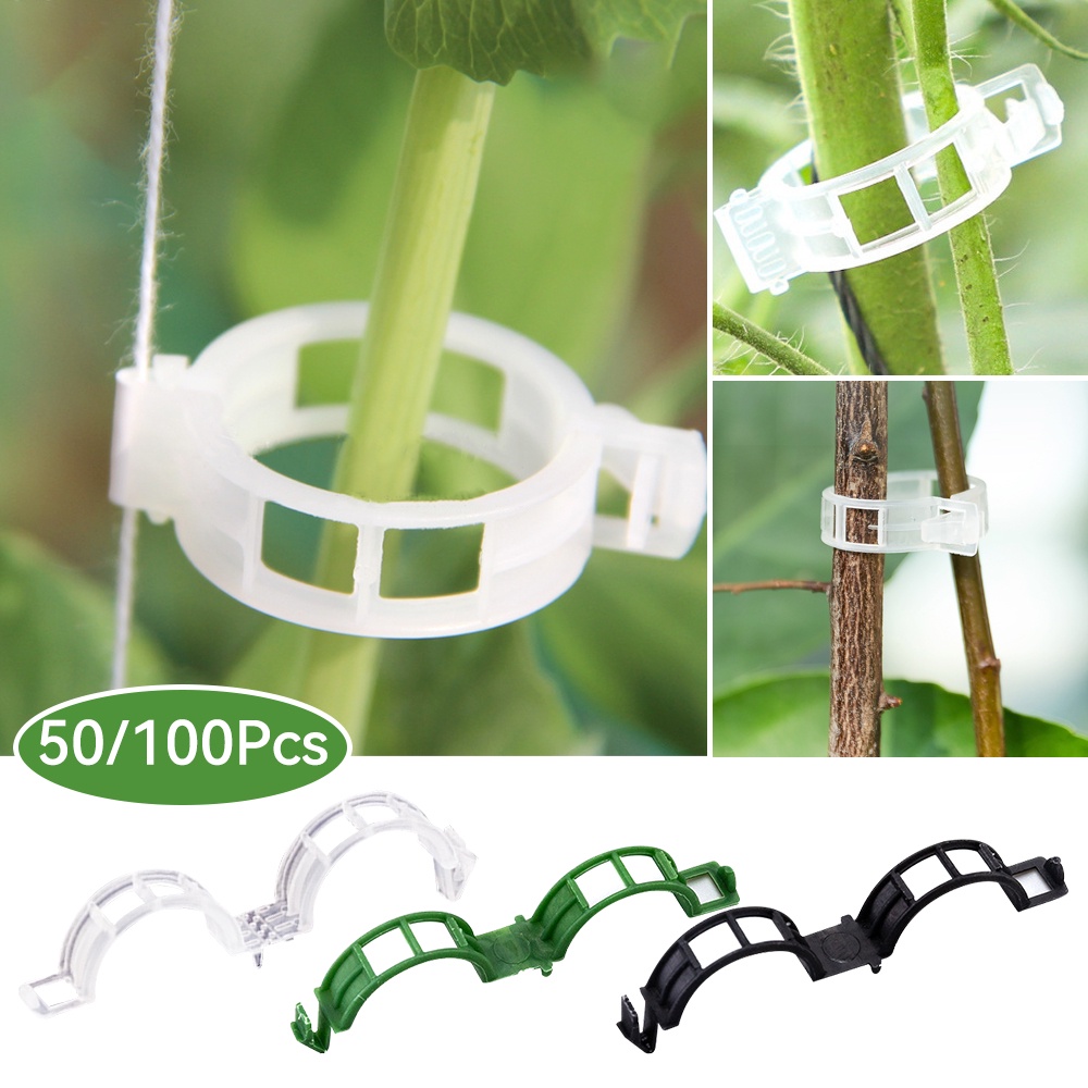 50100pcs Plastic Plant Clips Supports Connects Reusable Protection