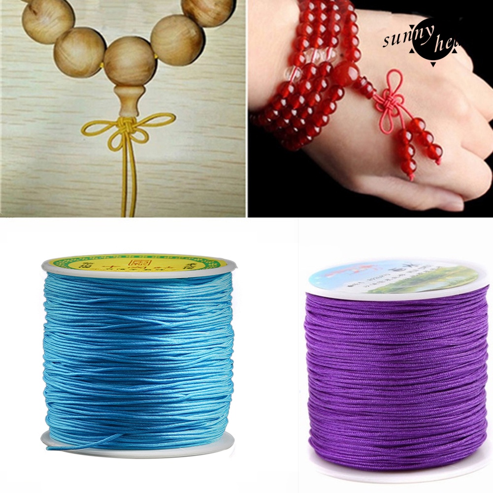 Sh 1mm 100m Nylon Macrame Chinese Knot Cord Bracelet Bead Jewelry