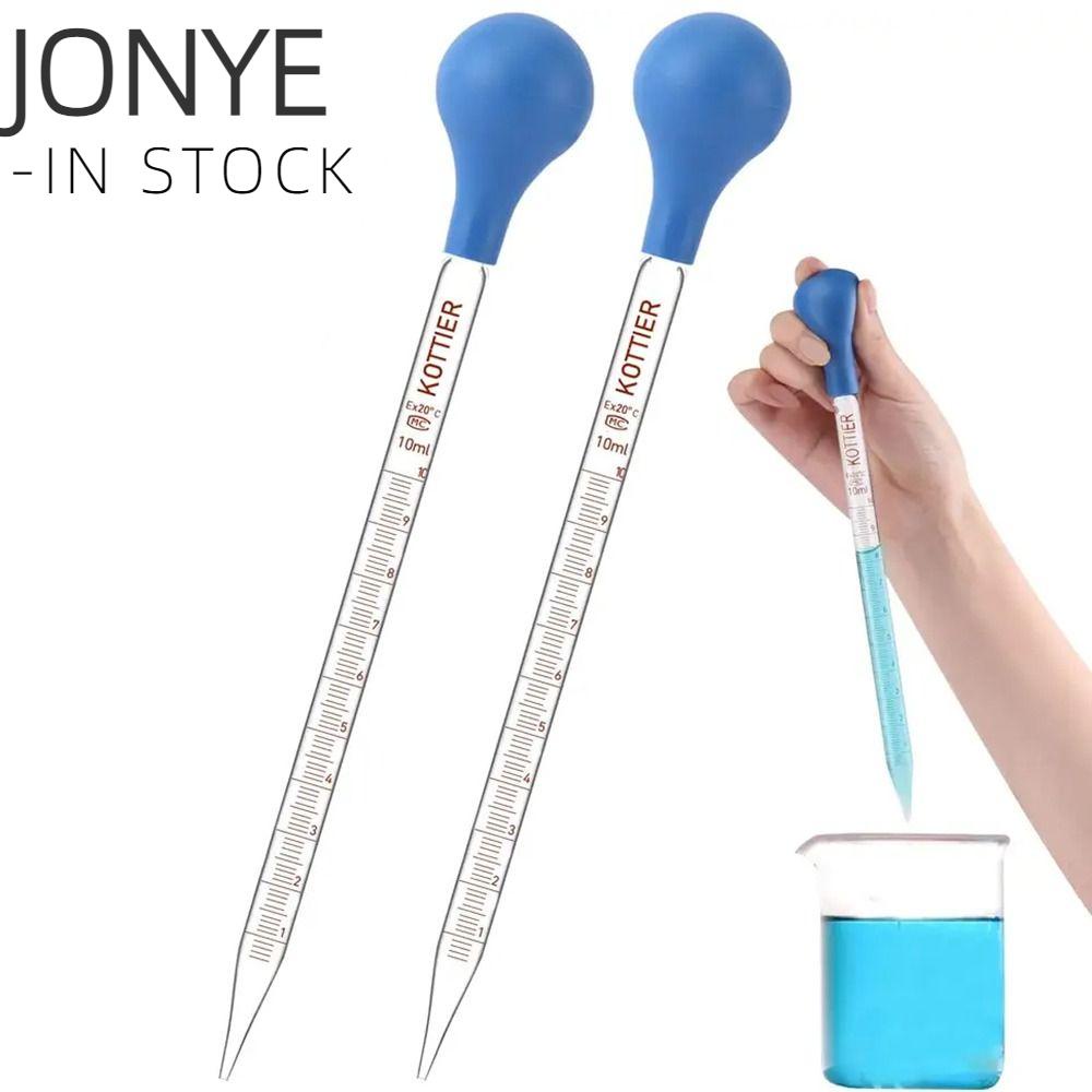 JONY1 Glass Dropper, Glass 10mL Graduated Transfer Pipette, Make up
