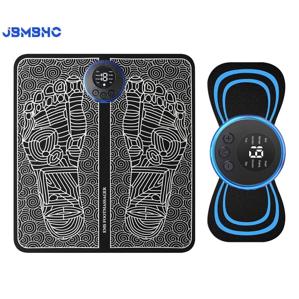 USB Rechargeable Electric Pulse Foot Massager Acupuncture Pad Feet Mat ...